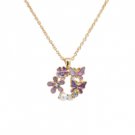 Star's Dazzle Butterfly CZ Pendant Neacklace