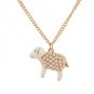 Star's Dazzle Sheep with Pink Cultured  Pearl Pendant Necklace