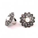 Star's Dazzle Pearl and Rhinestone on Flower Shape Ring