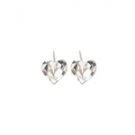 Made with Swarovski Elements Earrings Hear Shape Christal - Buy 1 Get 1 Free