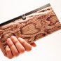 Snake Skin Clutch Wallet - Bronze