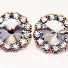 Assorted Faceted Colored Earrings - White/Gold