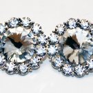 Assorted Faceted Colored Earrings - White/Silver