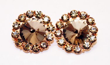 Assorted Faceted Colored Earrings - Gold/Gold