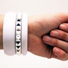 FASHION JEWELRY MULTI LINE BANGLE - White