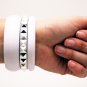 FASHION JEWELRY MULTI LINE BANGLE - White