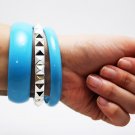 FASHION JEWELRY MULTI LINE BANGLE - Blue