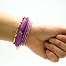 FASHION JEWELRY MULTI LINE BEADS - Purple