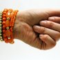 FASHION JEWELRY MULTI LINE FACETED BEADS - Orange
