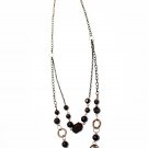 FASHION NECKLACE W/ MATCHING EARRINGS - Black