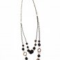 FASHION NECKLACE W/ MATCHING EARRINGS - Black