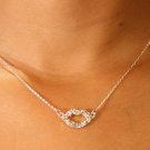 KISS (silver w/ matching earings)