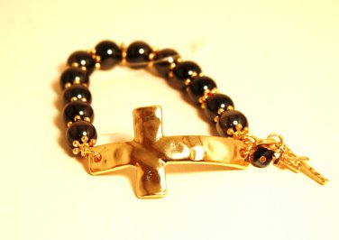 Gold Cross Bracelet