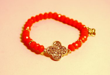 Orange Cross Bracelet