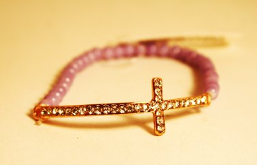 Violet Cross Bracelet