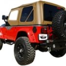 1997-2006 Jeep Wrangler TJ Soft Top & Door Skins with Tinted Windows (Khaki Diamond)