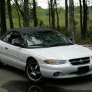 1996-2000 Chrysler Sebring Convertible Vinyl Top with Plastic Window (Black)