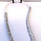 Silver Woven Braid Effect Elasticated Hair Band Headband/Bandeau NEW