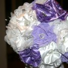 Wedding bouquet, brooch and fabric  handmade