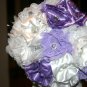 Wedding bouquet, brooch and fabric  handmade