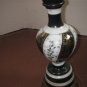 Bristol Lamp Purple Flowers Dark green