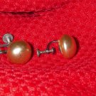 Grey Peal like VINTAGE earrings  Screw back