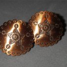 Copper South Western  screw back VINTAGE Earrings