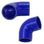 Silicone Joiner Elbow Radiator Hose 90 Degree Bend 68mm 2.67" 2 11/16" Pipe Blue