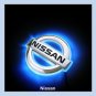 Nissan Tiida 08 Car LED Decal Logo Light Badge Emblem Sticker Lamp Blue