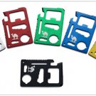11 in 1 Color Camel Multi Function Emergency Outdoor Survival Card Pocket Knife