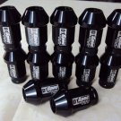 D1 SPEC 20PCS ANODIZED BLACK ALUMINUM RACING WHEEL NUTS LUG NUT 1.5MMxM12 40MM