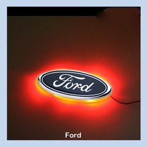 LED Car Decal Logo Tail Light Auto Badge Emblem Lamp Red For Ford Mondeo 10