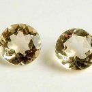 Lot of 2  2.50ctw Genuine Citrine, Round shape 7.00mm