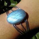 Silver Labradorite cuff bracelet boho bohemian gemstone ladies juniors