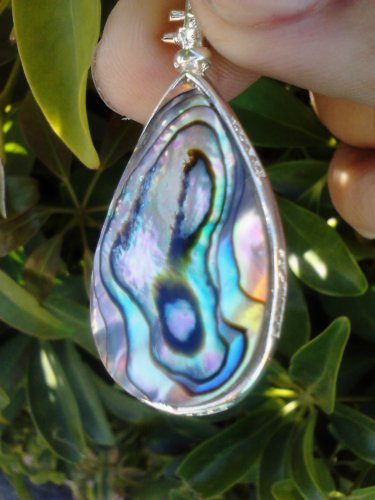 silver abalone shell pendant necklace boho bohemian juniors ladies