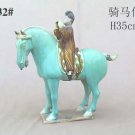 Handmade Tri-colored Pottery Horse Rider