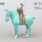Handmade Tri-colored Pottery Horse Rider