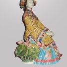 Porcelain Beauty Enjoying the Cool On Lotus Stool