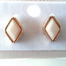 White diamond-shaped Fashion Jewelry earrings stud