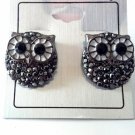 New Fashion Jewelry black owl earring studs