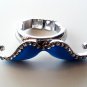 New Light Blue Mustache Adjustable Finger Ring