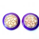 New Fashion Jewelry Summer Round Purple Earrings