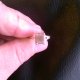 Sterling Silver Ring with Emerald cut Petoskey Stone