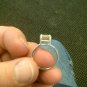 Sterling Silver Ring with Emerald cut Petoskey Stone