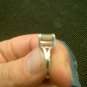 Sterling Silver Ring with Emerald cut Petoskey Stone