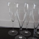 8 Italian Fine Long Steam Wine/Champagne Crystal Goblets.