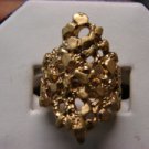 14k nugget ring large size,yellow gold, new