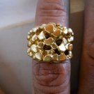 14k Nugget Ring Yellow Gold NEW Auction NR