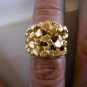 14k Nugget Ring Yellow Gold NEW Auction NR