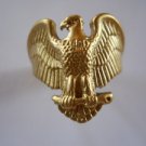 14k Solid Yellow Gold American Bald Eagle Ring, NEW